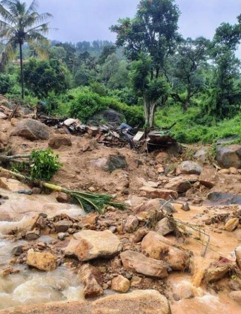 Landslides created during Cyclone Ditwah killed several people in the hill stations of Sri Lanka. (Courtesy of Maria Ajantha)