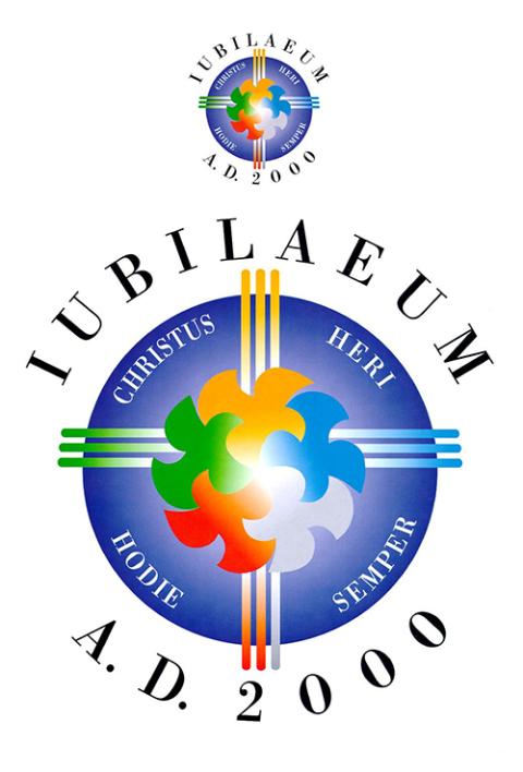 The Vatican released this logo to mark the Great Jubilee of the Year 2000. The words in Latin read, "Jubilee Year 2000: Christ Yesterday, Today and Forever." (CNS/Vatican)