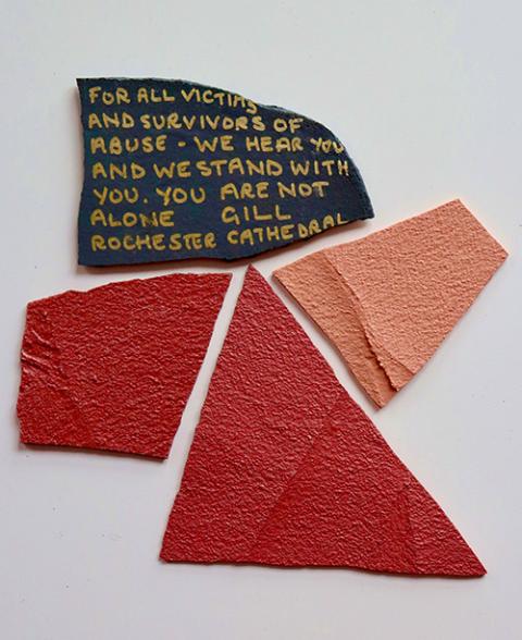 An example of a message of solidarity that will be incorporated into the mosaic (Courtesy of "Rebirth: The Tesserae Symphony")