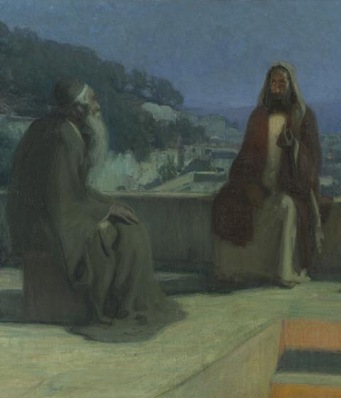 Nicodemo, detalle de un cuadro de 1899 de Henry Ossawa Tanner (Academia de Bellas Artes de Pensilvania)