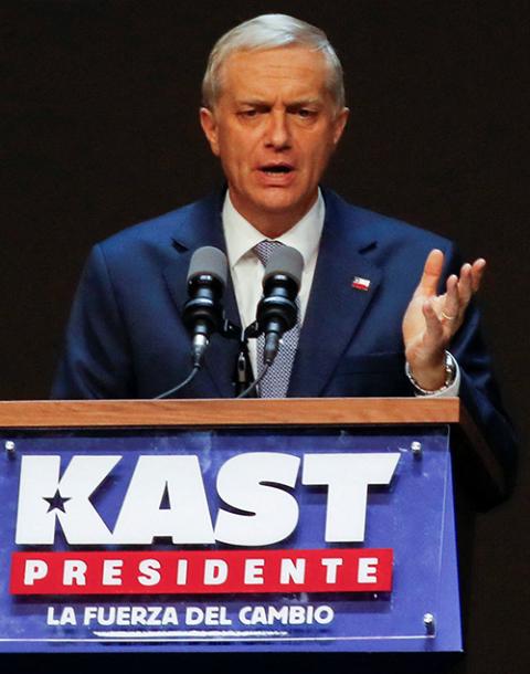 Jose Antonio Kast addresses supporters after winning the presidential runoff election in Santiago Dec. 14, 2025. (OSV News/Reuters/Rodrigo Garrido)