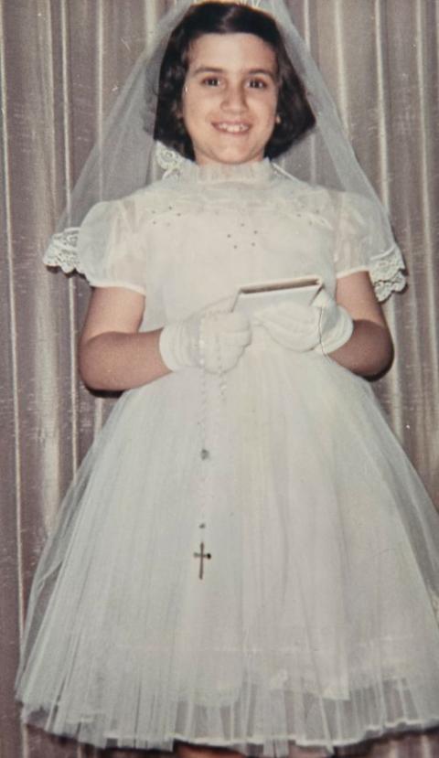 Debra Sciano celebrates her first Communion in 1966. (Courtesy of Debra Sciano)