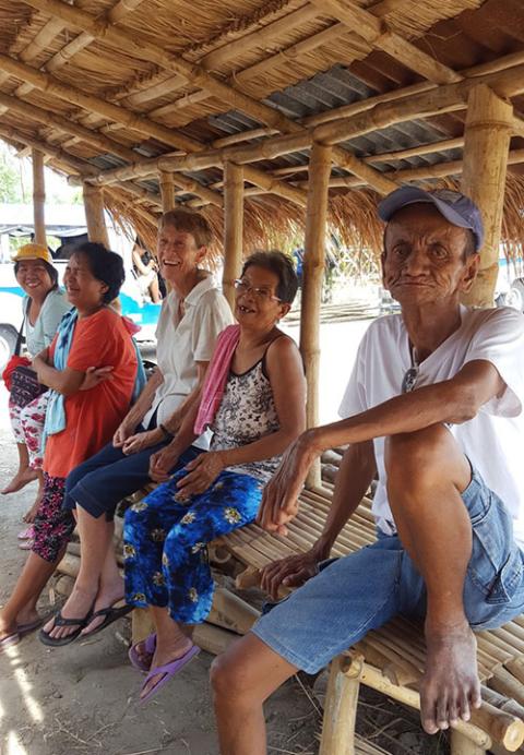 Our Lady of Sion Sr. Patricia Fox at a meeting in 2003 of a farmers' organization in Negros, one of the islands in the Visayas, Philippines (Courtesy of Patricia Fox)