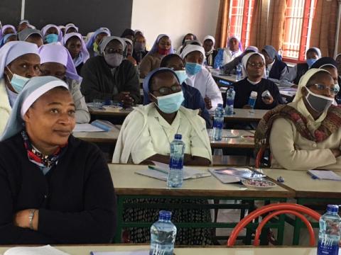 Sisters listen intently during the workshop organized by by Africa Faith and Justice Network  and the Tanzanian Catholic Association of Sisters. (Courtesy of Sr. Eucharia Madueke)