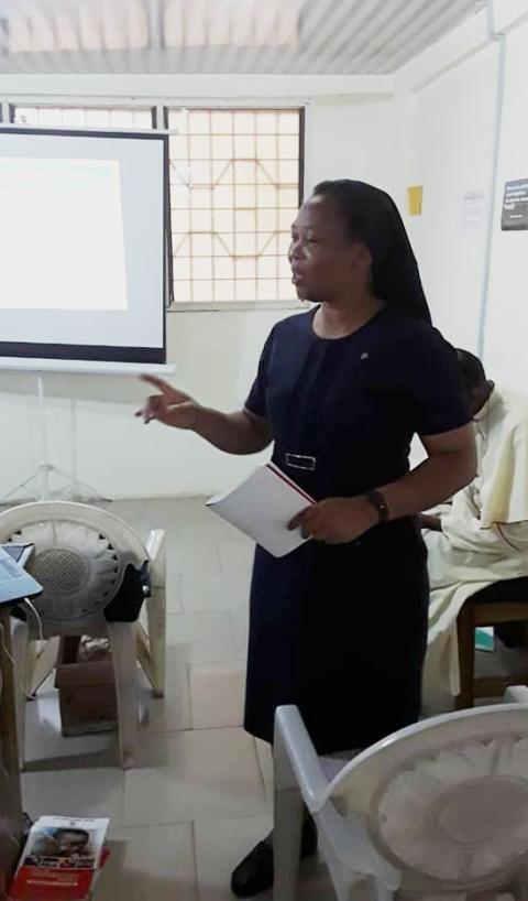 Sr. Bernardine Pemii facilitates a workshop on child protection for lawyers, journalists and educators on how best to network to safeguard the rights of children and women. (Courtesy of Sr. Bernardine Pemii) Sr. Bernardine Pemii facilitates a workshop on child protection for lawyers, journalists and educators on how best to network to safeguard the rights of children and women. (Courtesy of Sr. Bernardine Pemii)
