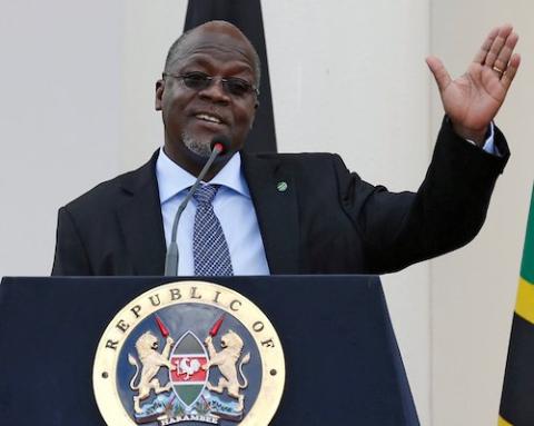 Tanzanian President John Magufuli in 2016 (CNS/Reuters/Thomas Mukoya)