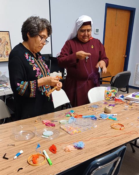 Camp I-CAN for rising third, fourth and fifth graders from Robb Elementary School in Uvalde, Texas, included an arts and crafts area. (Courtesy of Dolores Aviles)