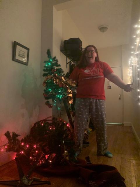 Very 2020: Our Christmas tree fell apart, and we had to piece it back together. (Celina Kim Chapman)
