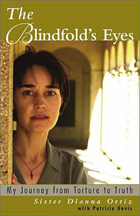 The cover of Ursuline Sr. Dianna Ortiz's book, "The Blindfold's Eyes" (Courtesy of the Ursuline Sisters of Mount St. Joseph)