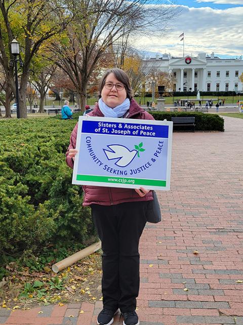 Susan Rose Francois stands outside the White House Dec. 3 in Washington. (Courtesy of Susan Rose Francois)