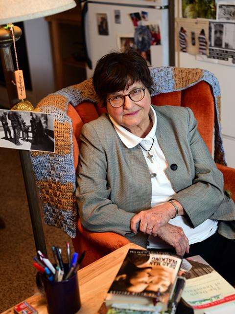 Sr. Helen Prejean in her home in Louisiana in 2019 (Courtesy of Ministry Against the Death Penalty/Cheryl Gerber)