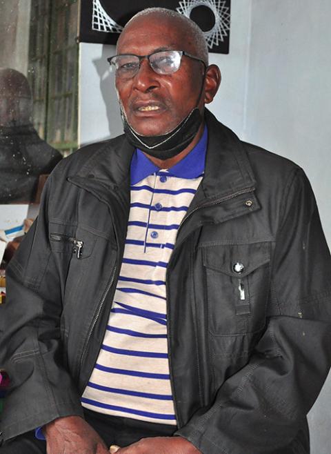Michael Kamau Mathini, whose father, Joffrey Mathini Kamau, stayed at Our Lady's Hospice in Thigio for seven years after being diagnosed with terminal prostate cancer (Lourine Oluoch)