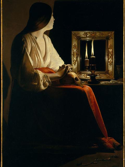 "The Penitent Magdalen," a circa 1640 painting by Georges de La Tour (The Metropolitan Museum of Art)