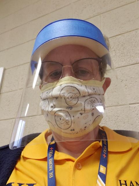 But with face shield and mask, gloves and bottles of cleaner, and risk of exposure and illness, I return to my classroom. (Jane Marie Bradish) But with face shield and mask, gloves and bottles of cleaner, and risk of exposure and illness, I return to my classroom. (Jane Marie Bradish)