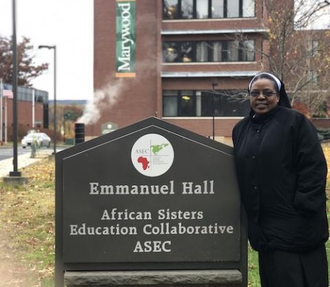 Sr. Joan Chisala is from Zambia and a member of the Sisters of St. John the Baptist (African Sisters Education Collaborative) Sr. Joan Chisala is from Zambia and a member of the Sisters of St. John the Baptist (African Sisters Education Collaborative)