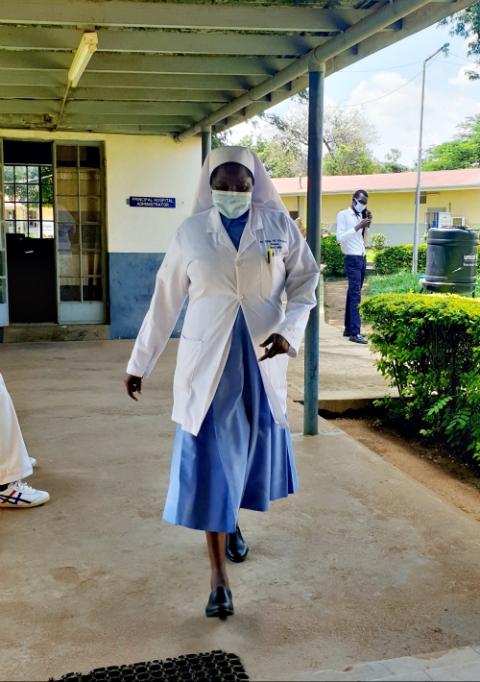 Sr. Mary Margaret Ajiko at Soroti Regional Referral Hospital (Gerald Matembu)