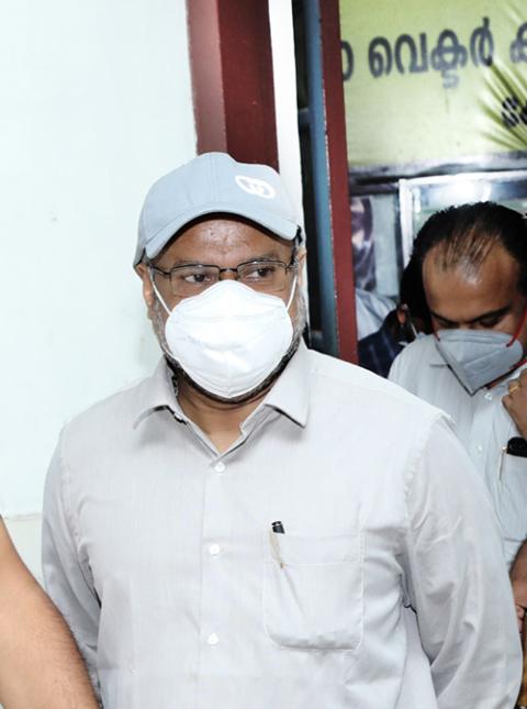 Bishop Franco Mulakkal of Jalandhar exits the District and Sessions Court in Kottayam, Kerala, India, Aug. 13, 2020. (M.A. Salam)