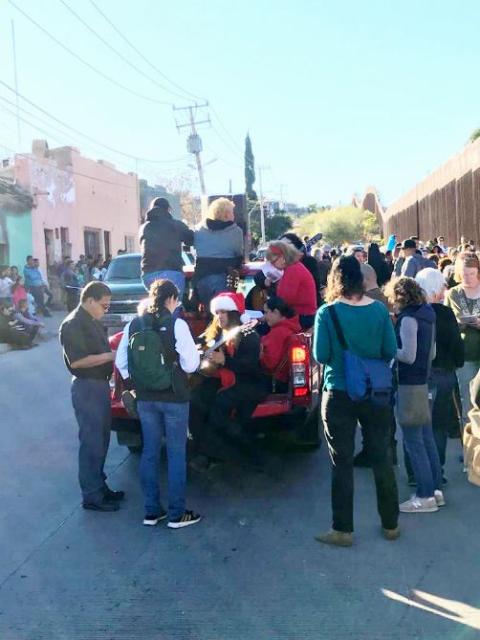The binational Posadas Procession in Nogales, put on by the Kino Border Initiative and Diocese Without Borders (Tracey Horan)
