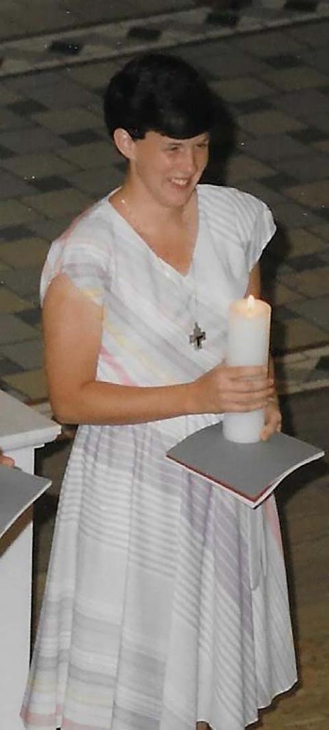 Sr. Jane Marie Bradish at her reception into the School Sisters of St. Francis community (Provided photo)