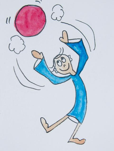 "Play ball!" a cartoon by Terri Laureta (Terri Laureta)