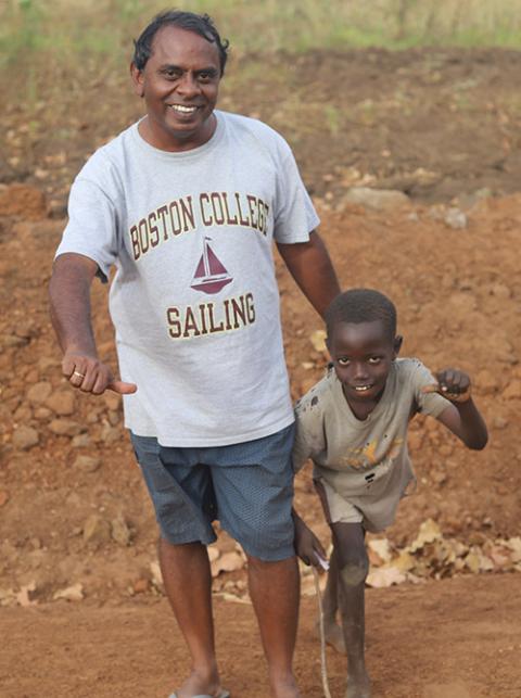 Salesian Fr. Lazar Arasu, director of Don Bosco Palabek, has been providing seeds and farming support to thousands of refugees to help mitigate food shortage amid the COVID-19 pandemic. (GSR photo/Doreen Ajiambo) Salesian Fr. Lazar Arasu, director of Don Bosco Palabek, has been providing seeds and farming support to thousands of refugees to help mitigate food shortage amid the COVID-19 pandemic. (GSR photo/Doreen Ajiambo)
