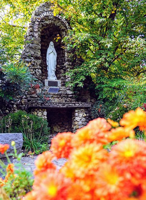 This grotto resembling St. Bernadette's vision of Mary is just one beautiful, spiritual center at Nazareth. On this holy ground, I have been called to consider my own spirituality more deeply. (Courtesy of the Sisters of Charity of Nazareth)