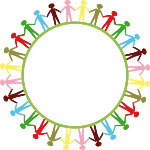 Stylized human figures holding hands around a circle (Pixabay/Clker Free Vector Images) Stylized human figures holding hands around a circle (Pixabay/Clker Free Vector Images)