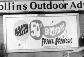 The billboard pictured here celebrated the 50th birthday of Sr. Susan Rose Francois' father. This is the final Horizons column for the author, who recently turned 50. (Courtesy of Susan Francois)
