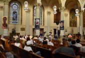 Network Lobby and the Cleveland Network Advocates Team host "Repair and Redress: A Vigil for Reparations" at St. Aloysius-St. Agatha Parish June 15 in Cleveland's Glenville neighborhood. (Network Lobby/Catherine Gillette)