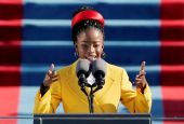 American poet Amanda Gorman reads her poem "The Hill We Climb" during Joe Biden's presidential inauguration at the U.S. Capitol in Washington, D.C., Jan. 20, 2021. Gorman said she wrote her latest poem, "New Day's Lyric," "to celebrate the new year and ho