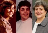 From left: Rebecca Ann Gemma in 1980, when she was a senior at the University of San Diego, and in 1987, donning the habit she thought was a dealbreaker before choosing the Springfield Dominicans; and Gemma in a more recent photo