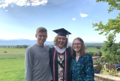 My backyard graduation with my brother, Jake, and sister, Avery. It was a day full of many mixed feelings, being at home and wanting to be at another, but still full of joy and gratitude. (Provided photo)