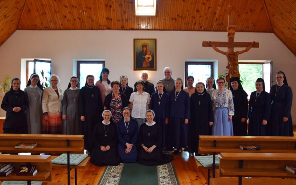Sisters pose for a group photo at the conclusion of the June 9-17 retreat at the Institute of Theological Sciences of the Immaculate Virgin Mary in Horodok, Ukraine. (Courtesy of Irena Saszko)