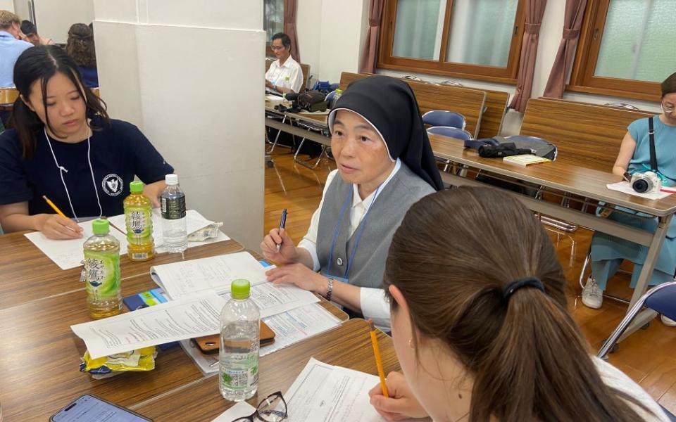  The sister of the Immaculate Heart of Mary, Nagasaki, is president of Nagasaki Junshin Catholic University and is committed to educating her students on peace and nuclear disarmament. 