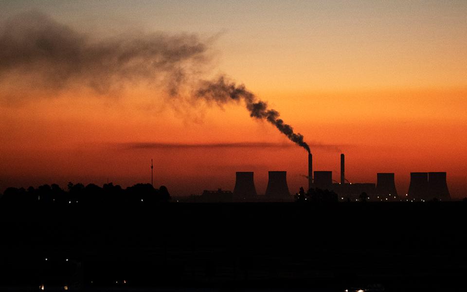 Steam comes from a coal-fired power station in Emalahleni, South Africa, Oct. 11, 2021. (AP/Themba Hadebe, file)