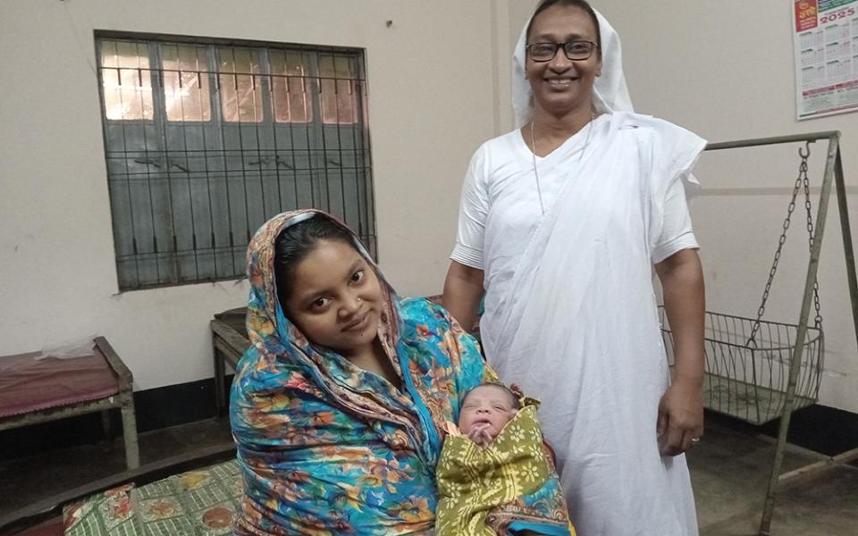 Sumaiya Akhtar, a recent patient of the Aloka Health Centre, described her traditional delivery with Sr. Lucky Gomes as "feeling like home," praising the sister's sincerity and the center's affordability. (Sumon Corraya)