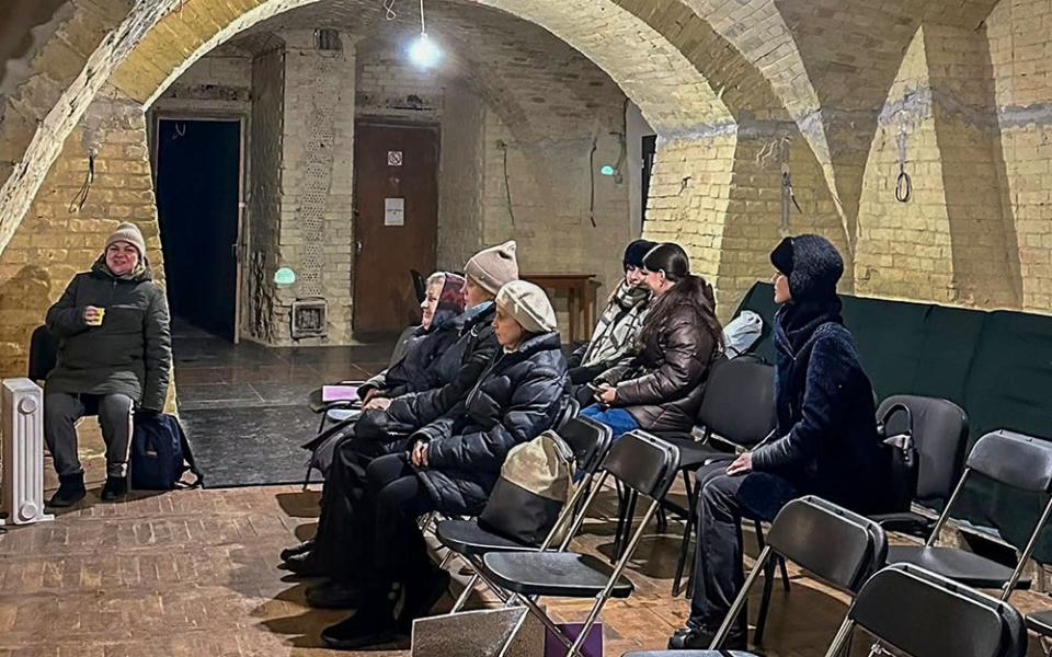 A “point of invincibility” in the basement of St. Nicholas Roman Catholic Church in Kyiv, Ukraine (Courtesy of Olga Shapoval)