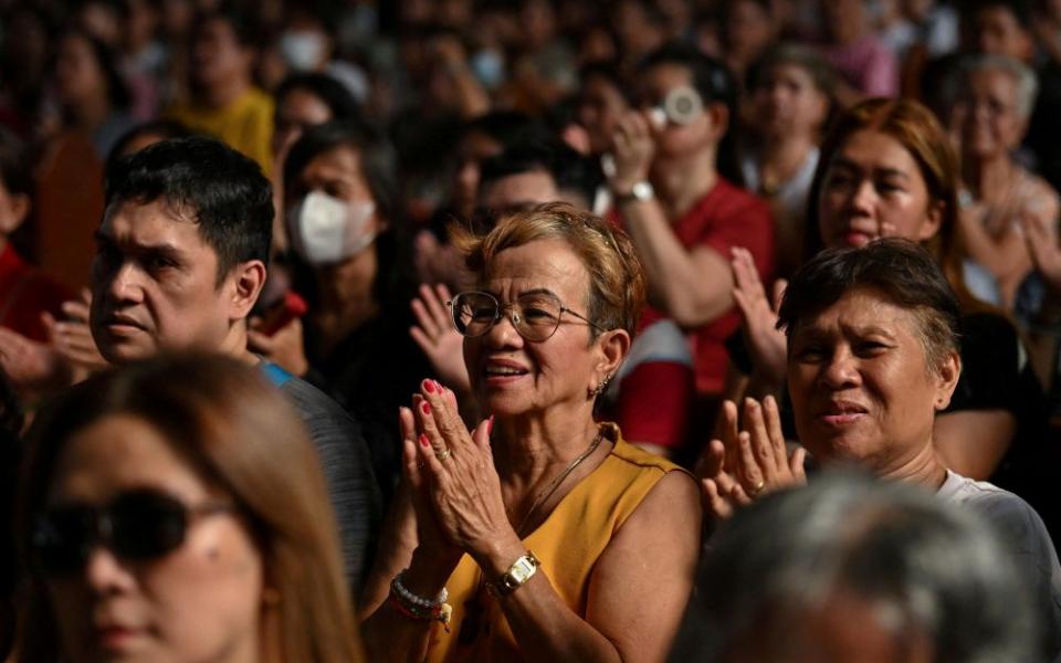 Filipino Catholics attend a Mass at Quiapo Church in Manila May 9, 2025, a day after the election of Pope Leo XIV at the Vatican. (OSV News/Reuters/Noel Celis)