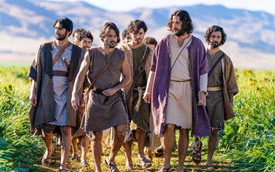 Jonathan Roumie, second from right, portrays Jesus Christ in "The Chosen," an internet series recounting the stories of the Gospels. The third season is expected to be released in March 2022. (Courtesy of Angel Studios)