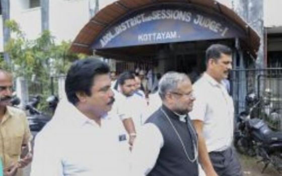 Bishop Franco Mulakkal of Jalandhar arrives at court in Kottayam, Kerala, on Nov 30, 2019, to stand trial in the rape of a nun. (M.A. Salam)
