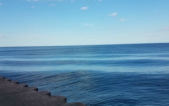 One of the places where Sr. Julia Walsh likes to pray on the shore of Lake Michigan in Chicago (Courtesy of Julia Walsh)