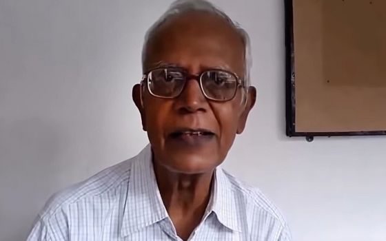 Jesuit Fr. Stan Swamy, pictured in a screenshot, who had been jailed on dubious terrorism charges since October, died July 5 at Holy Family Hospital in Mumbai, India. He had been moved to the hospital from jail in late May, under orders from a local court