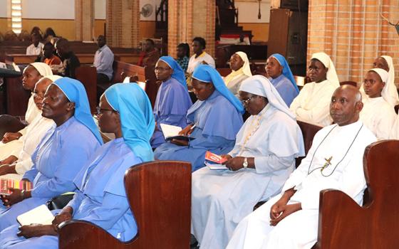 A cross section of consecrated persons attend Mass at St. Mary's Cathedral Rubaga in Kampala, Uganda, to mark the World Day for Consecrated Life in February 2022. (Mary Lilly Driciru)