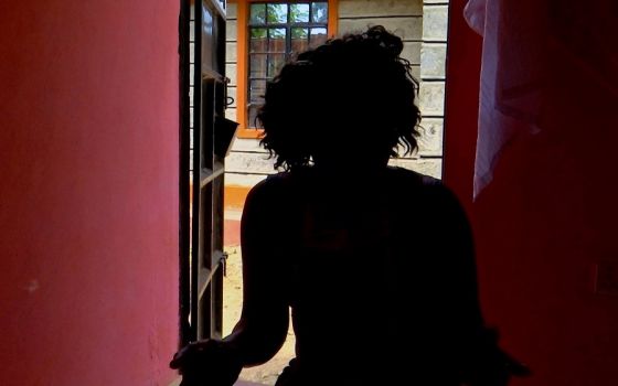 A suspected victim of human trafficking to India who returned to Kenya with the help of the International Organization for Migration is seen in Nairobi on Aug. 4, 2020. (CNS/Reuters/Jackson Njehia)