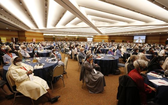 Superiors of women's religious orders attend a Mass celebrated May 3 by Brazilian Cardinal João Braz de Aviz, prefect of the Congregation for Institutes of Consecrated Life and Societies of Apostolic Life, during the plenary assembly of the International 