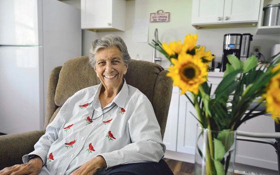 Marianite Sr. Suellen Tennyson, who is now safe in the United States after being held captive in Burkina Faso for nearly five months, is pictured Sept. 13 during an interview with the Clarion Herald, New Orleans' archdiocesan newspaper. (CNS/Clarion Heral