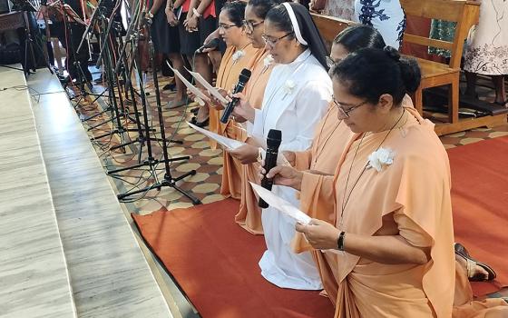 Members of the Holy Family Sisters of Goa renew their vows. (Courtesy of Molly Fernandes)