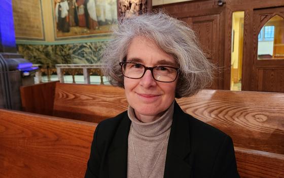 Sr. Nathalie Becquart, undersecretary of the Vatican's General Secretariat of the Synod, told GSR in a March 28 interview at a Manhattan church that she will vote during the October Synod of Bishops on synodality. (GSR photo/Chris Herlinger) 