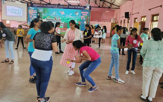 Youth participate in games at a summer camp in Goa, India. (Courtesy of Molly Fernandes)