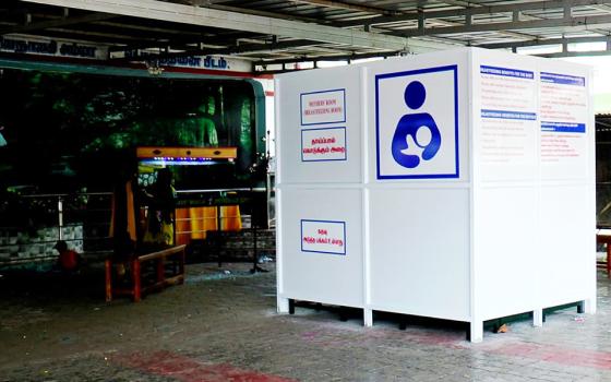 The newly opened breastfeeding room at Our Lady of Periyanayagi Shrine in Konankuppam, Kallakurichi district, Tamil Nadu, India (Donald Reegan)